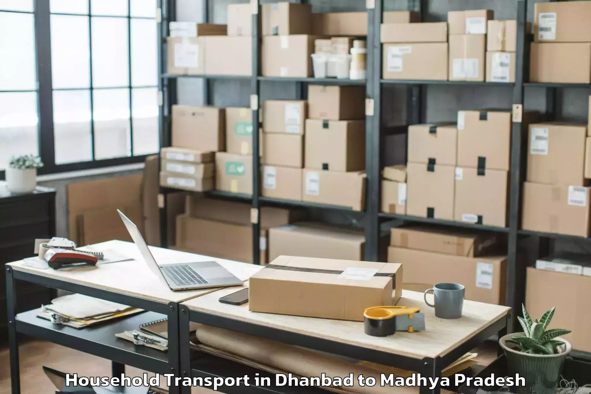 Professional Dhanbad to Iit Indore Household Transport